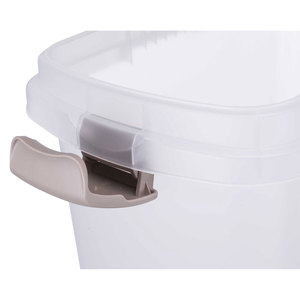 Transparent 15L Food <b>Barrel</b> 22x41x33 cm Blanco/pale Yellow Durable <b>Drums</b> <b>Pails</b> & <b>Barrels</b> - Product Image 4