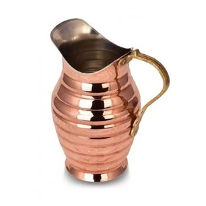 Carafe en cuivre tranché, Carafe, Surahi couleur cuivre Ottoman Style Antalya pour Service de boissons Design authentique pour Tables fantaisie - Product Image 3
