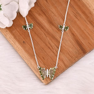 สร้อยคอจี้พลอยทัวร์มาลีนธรรมชาติเงินแท้ 925 ดีไซน์ใหม่มาแรงสำหรับผู้หญิง รับออกแบบเครื่องประดับตามสั่งจากซัพพลายเออร์ - Product Image 4