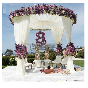 Outdoor Laycra Durable Fiber Reinforced Plastic <b>Wedding</b> Mandap Decorations Elegant <b>Wedding</b> Setup - Product Image 1