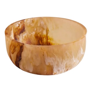 Resin Marble Effect Heat Resistant Lightweight Food-Safe Uncoated Polished Modern Design Imperial Crafted Home <b>Party</b> <b>Bowl</b> - Product Image 1