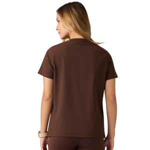 Camiseta Deportiva de Manga Corta para Mujer, Cuello Redondo, Acanalada, Suave y Elástica, para Gimnasio, Running, Yoga y Fitness - Product Image 2