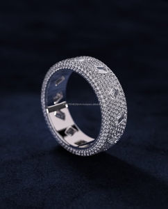 Moissanite Diamond Vintage 14K amarillo boda/anillo de compromiso Unisex oro blanco fino para fiesta de aniversario-digno - Product Image 1