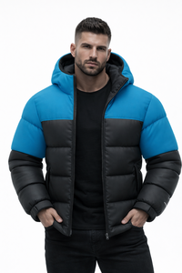 Chaqueta de Plumón para Hombre, a la Moda, para Invierno, Clima Frío, Cálida, Personalizada, con Cuello Alto, Transpirable, 100% Poliéster, de Secado Rápido - Product Image 4