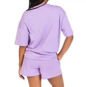 2026 Casual Women's Fashionable Outfits Cotton <b>Linen</b> Solid Color <b>Short</b> <b>Sleeve</b> <b>Shirt</b> <b>Short</b> Two Piece Unisex Set Women's Sets - Product Image 3