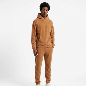 Men 2 Piece Hoodie Tracksuit Set Pullover Fleece Jogger <b>Pants</b> Warm Outdoor Comfortable Custom OEM Wholesale Manufacturer - Product Image 1