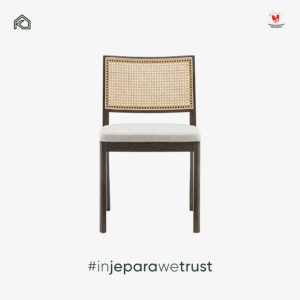 Commercial Modern Rattan <b>Dining</b> <b>Chair</b> with Solid Wood Frame and Cane Back for Apartment Villa Hotel & Restaurant Use - Product Image 3