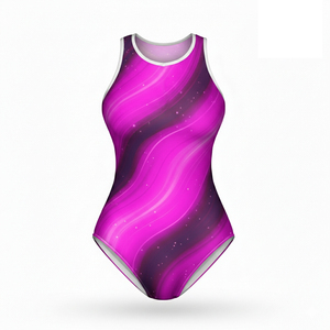 Maillot de bain bikini sexy en nylon avec coutures contrastées, découpes et liseré néon, grande taille - Product Image 4