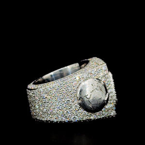 Bague tendance personnalisée Big S925 Silver Solid D VVS Lab Grown Iced Out Diamond Hip Hop Letter Name Latter pour hommes - Product Image 2