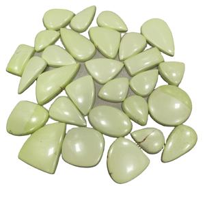 Crisoprasa de Limón Natural al por Mayor, Cabujones de Buena Calidad, Piedras Preciosas Sueltas para la Fabricación de Joyería Artesanal, Forma Mixta, 20-45 mm, 8-12 g - Product Image 4