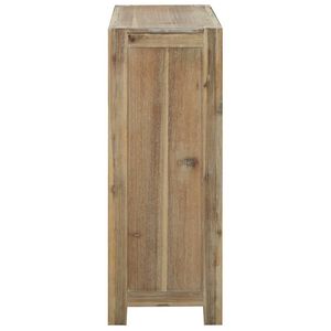 Bibliothèque rectangulaire à 3 niveaux en bois d'acacia massif marron - Product Image 4
