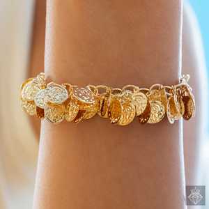 PRAO Golden Echoes Coin Charm Bracelet Elegante Fine Charm Bracelet - Product Image 6