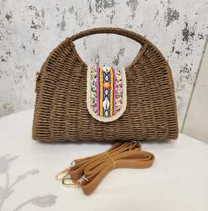 Sac à main en paille tressée, sac de plage, sac bandoulière, sac fourre-tout pour les voyages, le shopping, pour femmes - Product Image 2