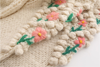 Suéter Cárdigan de Primavera para Mujer, Estilo Urbano, de Secado Rápido, con Cuello Redondo, Manga Larga, Botones y Bordado Floral de Alta Calidad Personalizado