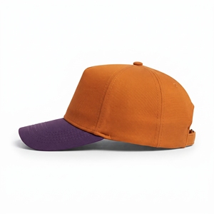 Casquette Snapback classique 5 panneaux réglable unisexe en sergé, style décontracté, couleur unie, taille adulte, toutes saisons, vente en gros OEM - Product Image 2