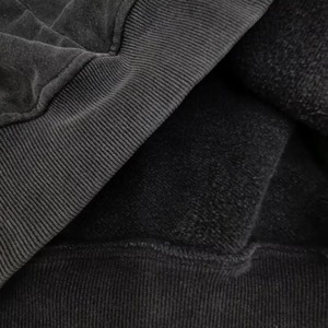 Sweat-shirt à capuche surdimensionné délavé en molleton 100 % coton avec logo personnalisé, style vintage et usé, pour homme, streetwear décontracté - Product Image 3