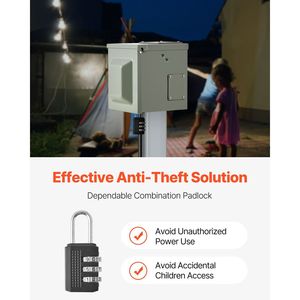 Pannello Prese Elettriche Esterne Doppio 20 AMP con Protezione GFCI, Scatola IP54 Impermeabile per Sistemi RV - Product Image 6
