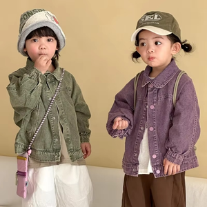 Korean Style Kids Denim Coat Boys and Girls the New Spring Autumn Children's Denim <b>Jacket</b> Retro Denim <b>Jacket</b> for Baby Coat - Product Image 4