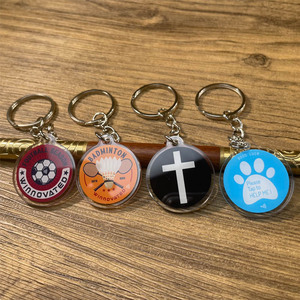 Porte-clés en acrylique transparent lisse programmable RFID NFC personnalisé pour le partage sur les réseaux sociaux - Product Image 3
