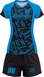 Tenue de volley-ball SpikeStorm Pro AeroSpike Elite, kit de volley-ball ThunderHit Premium, 100 % polyester, impression par sublimation intégrale - Product Image 2