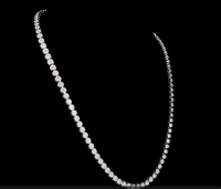 Collier tennis en diamant CVD Pure Brilliance serti clos en argent 925, 15-16 carats, élégance intemporelle, bijoux pour le tapis rouge