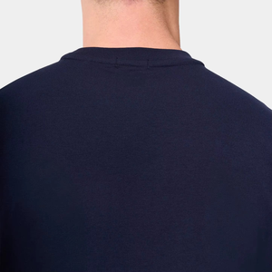 Camiseta Extra Grande Azul Marino para Hombre, Cuello Redondo, Manga Corta, Algodón Premium, Estilo Casual, Holgada, para Verano - Product Image 6