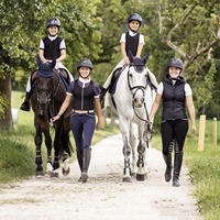 Gilet de protection équestre pour femmes certifié EN13158, veste de sécurité pour l'équitation, protection de la colonne vertébrale, fermeture éclair avant, noir et turquoise