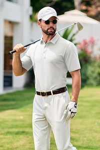 Men's Short Sleeve Polo <b>Shirt</b> Classic Fit Cotton Casual <b>Collared</b> <b>T</b>-<b>Shirt</b> - Product Image 2