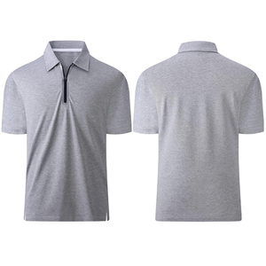 เสื้อโปโลผู้ชายสีดำคุณภาพสูง ผ้าถักโพลีเอสเตอร์ ระบายอากาศได้ดี ซับเหงื่อ แขนสั้น สีพื้น ผลิตตามสั่ง - Product Image 4