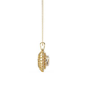 AMBER JEWELS Collier unisexe en argent plaqué 925 avec pendentif flocon de neige en moissanite, serti en canal, chaîne de luxe minimaliste pour fiançailles - Product Image 3