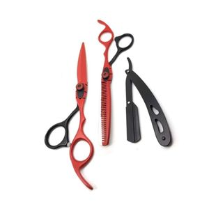 Professional Barber Shears Wet Dry Hair Cutting Z-Balance Ergonomic Handle Titanium Coated Cobalt Steel <b>Scissor</b> Set - Product Image 3