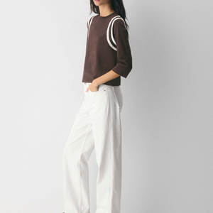 Summer New Casual Loose Fit Women's <b>Top</b> Round Neck Short Sleeve 3/4 Sleeve 100% Cotton Breathable Women Three Quarter Sleeve Tee - Product Image 6