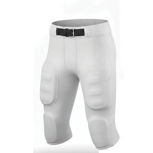 Custom American Football Jersey Pants Set White Brown 73 V-Neck Short Sleeve Moisture Wicking Mesh Men's <b>Athletic</b> Wear - Product Image 3