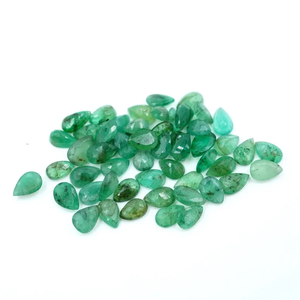 HAYAAT GEMS Émeraudes naturelles du Rajasthan, pierres précieuses facettées en forme de poire, 6x4mm, lot pour la fabrication de bijoux - 54 pièces - Product Image 2