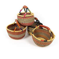 Panier Bolga artisanal équitable en jonc de mer naturel, durable, du Vietnam