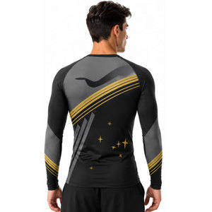 High Manufacture Latest Design <b>Compression</b> <b>Shirts</b> <b>for</b> <b>Men</b> O-neck Collar Lightweight Polyester/Spandex Long Sleeve Rash Guard - Product Image 5