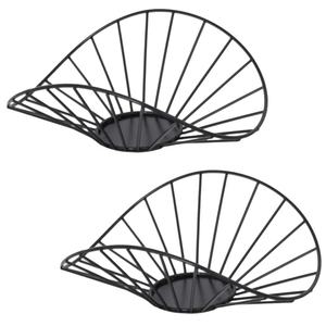 Bougeoir géométrique design ondulé couleur noire photophore OU bougeoir maison gardant fiable qualité bougeoir à vendre - Product Image 1