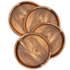 Plato Cuadrado de Madera de Acacia al por Mayor, Platos de Madera Personalizados para Decoración de Mesa de Comedor, Mejores Ofertas - Product Image 5