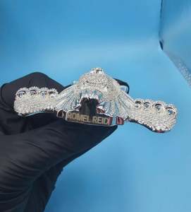 Colgante Cabeza de León de Plata de Ley 925 con Moissanita de Corte Brillante Redondo y Micro Pavé, Joyería Hip Hop para Hombre - Product Image 3