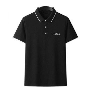 เสื้อโปโลผู้ชาย แขนสั้น ผ้าถัก ระบายอากาศดี สำหรับฤดูร้อน ปกคอปก ปักโลโก้ สีดำ ใส่ได้ทั้งชายและหญิง - Product Image 1