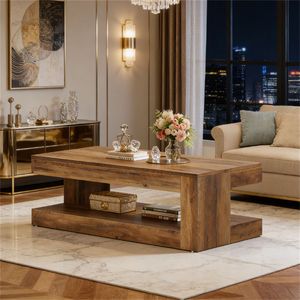 Table basse avec espace de rangement, table à thé, table centrale, table à cocktails - Product Image 2