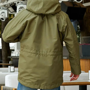 Parka longue pour homme, style streetwear décontracté, chaud, à capuche, pour l'hiver, vente en gros, style high street - Product Image 5