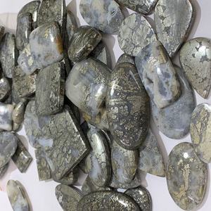 Marcasite en gros de qualité supérieure, 100 % naturelle, agate de marcasite, cabochon de forme ovale, pierre précieuse en vrac pour la fabrication de bijoux - Product Image 3