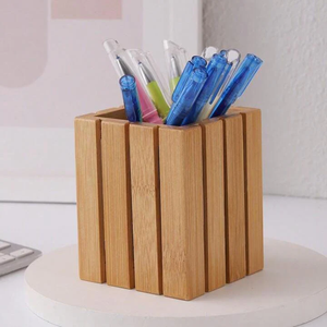 Portalápices de Escritorio de Madera para Oficina, Escuela, Suministros de Oficina, Soporte Duradero para Lápices y Bolígrafos, Superventas - Product Image 4