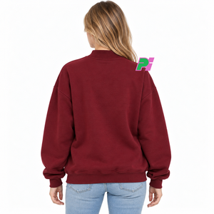 Sudadera Casual Oversize de Cuello Alto para Mujer, Otoño/Invierno, 100% Algodón Ecológico, con Apliques Personalizados, Marca Pook International - Product Image 4