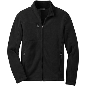 Chaqueta de Forro Polar Negra para Hombre ELEGANT CORPORATION, Cuello Alto, Cierre de Cremallera, Ropa Casual de Invierno, Corte Regular, Material de Poliéster - Product Image 1
