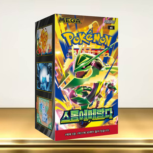 Boîte de boosters Pokémon TCG Storm Emeralda Mega Rayquaza version coréenne Premium, pleine couleur, coins carrés, 30 paquets, jeu Mega - Product Image 4