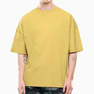Camisetas Populares Casuales para Hombre, Cuello Redondo, Color Sólido, 100% Algodón, Venta al por Mayor, Camisetas de Verano Lavadas a la Moda de Manga Corta - Product Image 1