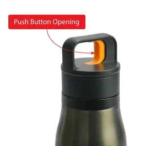 Bouteille en acier inoxydable à double paroi de 500 ml avec bouton poussoir pour les voyages - Product Image 6