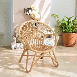 High quality Outdoor furniture from Natural Rattan cane and core <b>Chair</b> set Durable Stackable Garden <b>Chairs</b> with umbrellas - Product Image 6
